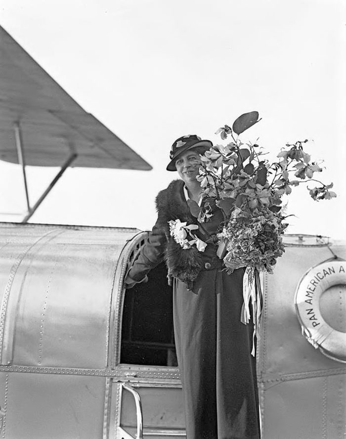 First Lady Eleanor Roosevelt ready to embark Pan Am clipper to Puerto Rico by Gleason Romer Miami Dade Public Library Special Collections 