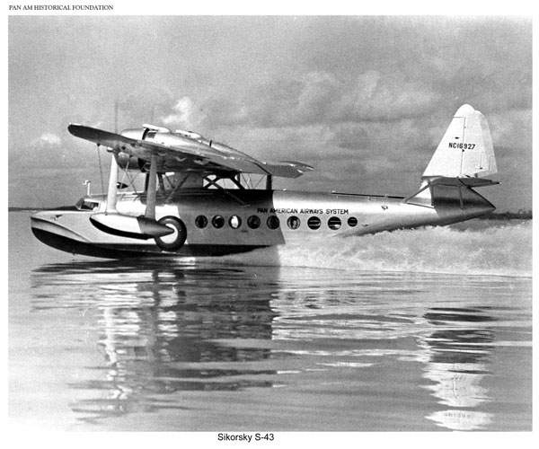 Pan Am Sikorsky S 43 taking off