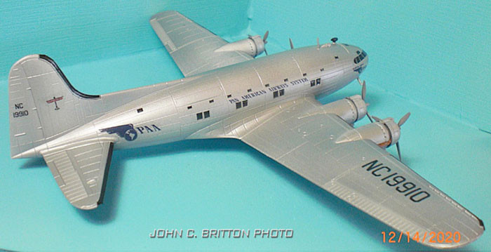 Pan Am Boeing 307 Model from Above
