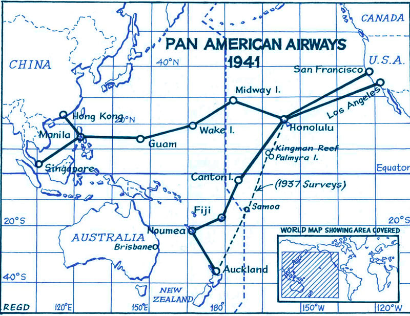 Pan Am Clipper Route Map Pan Am Historical Foundation