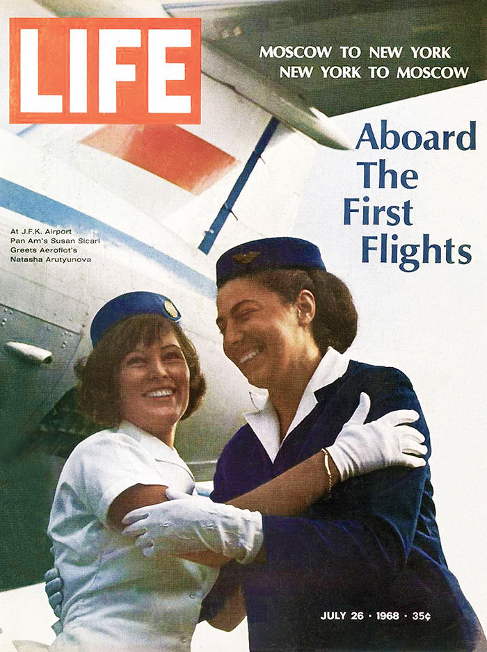 Pan Am Flies to Moscow 1968 Life Magazine Photo