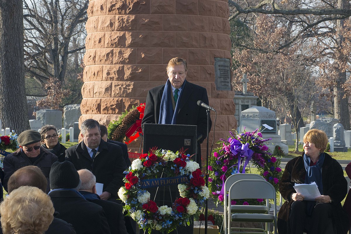 Pan Am Flight 103 Memorial Ceremony head of the Flight 103 Memorial Committee delivers speech 2014 f