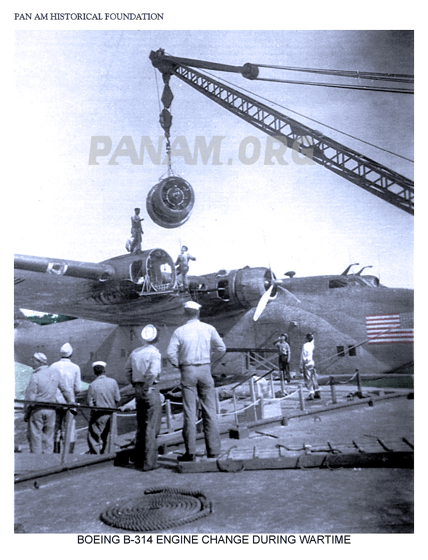 B. Pan Am Boeing 314 engine change wartime rsz web
