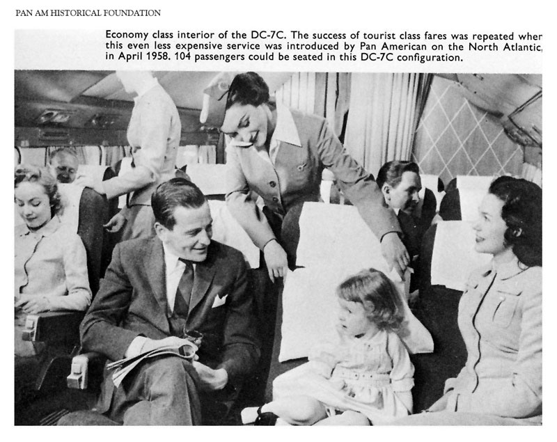 DC 7C passengers 1958