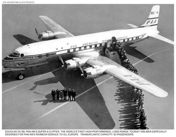 Pan Am DC 6B Rainbow Service