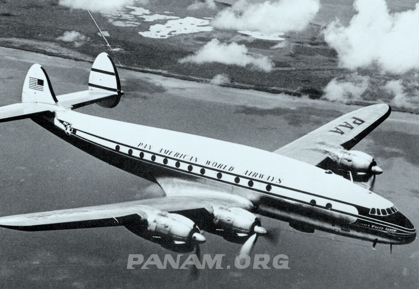 Pan Am Lockheed L 049 Constellation in flight
