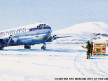 October 15, 1957  Boeing 377-Stratocruiser Clipper America was the first commercial airliner to serve Operation Deep Freeze. Here it arrives at McMurdo Sound, Antarctica.