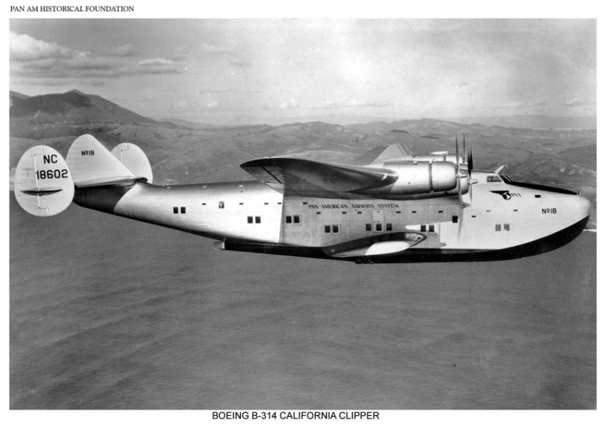 Pan Am Boeing, B-314, California Clipper, and crew